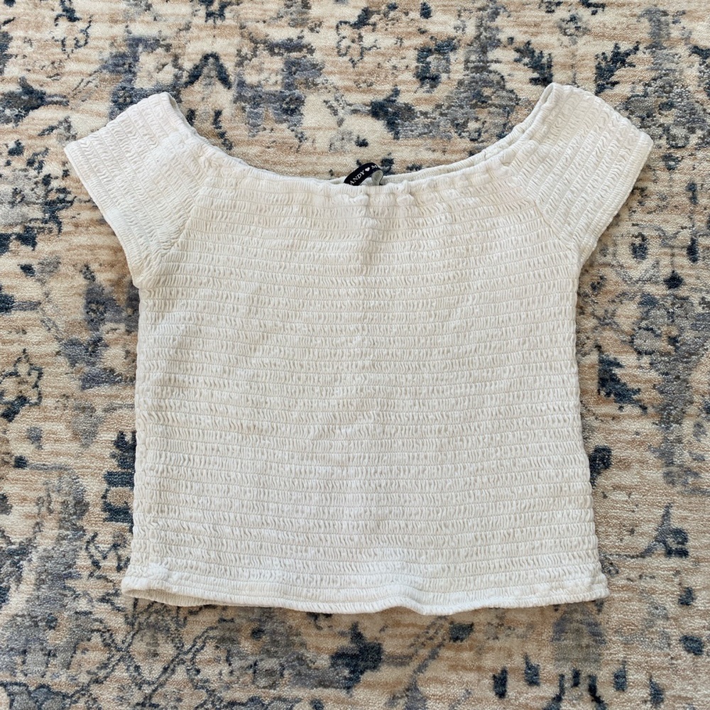 brandy melville white crop top